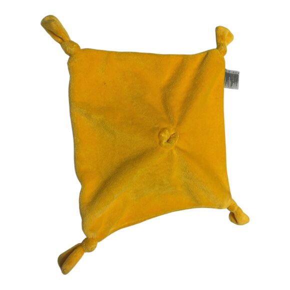 Mothercare M Lion Baby Lovey Security Blanket Yellow Taggies Knotted Corners - Picture 6 of 6